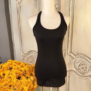 Lululemon Black Women's Workout Tank Top with Flirty Ruffle